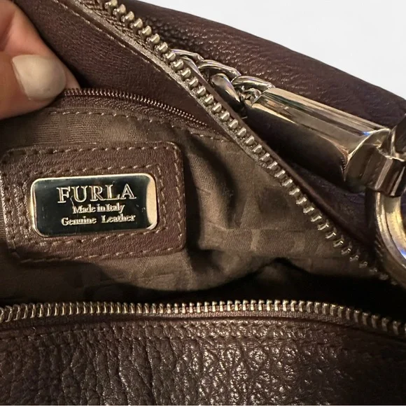 Furla Dark Brown Leather Bag - Picture 2 of 7